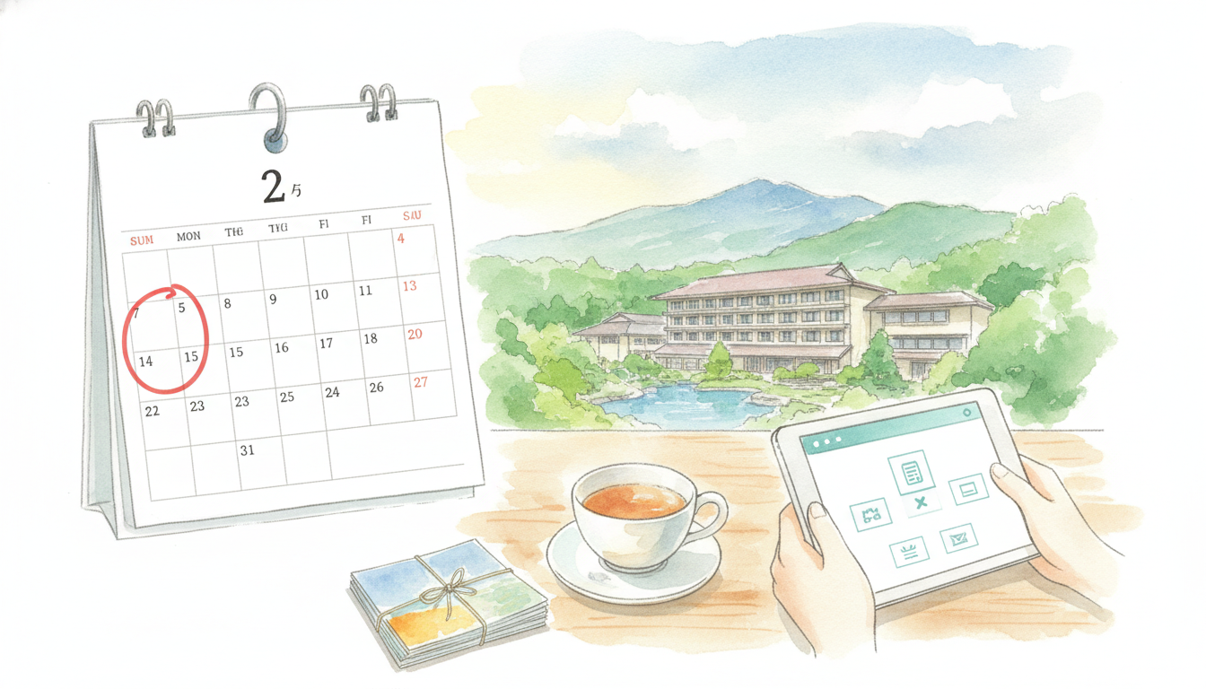 休暇村の予約は宿泊日の6ヶ月前から可能です